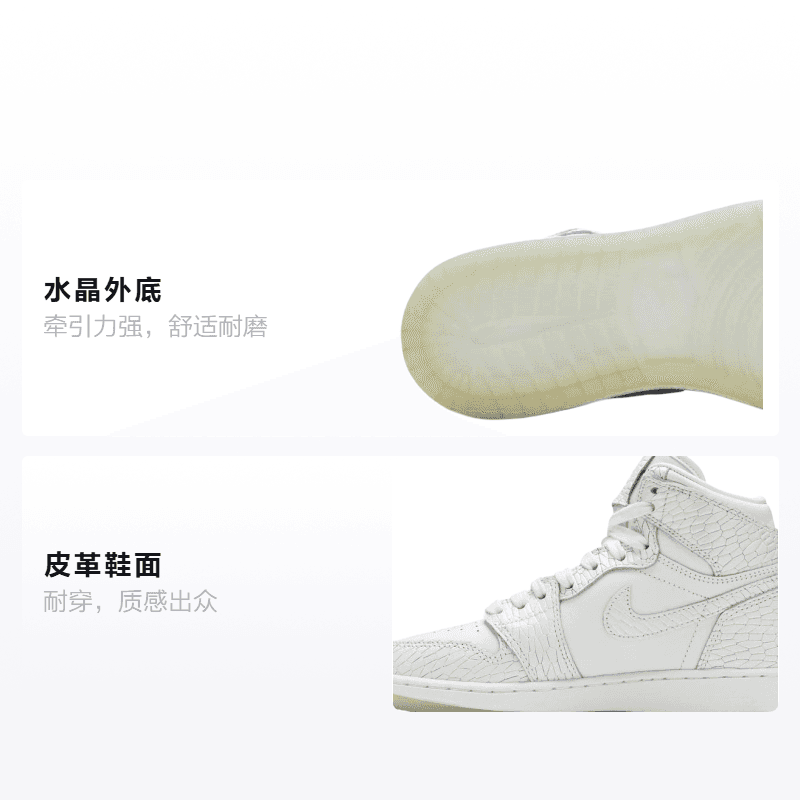 Кроссовки для баскетбола Jordan Air Jordan 1 Retro High Heiress Pure Platinum GS - изображение 2