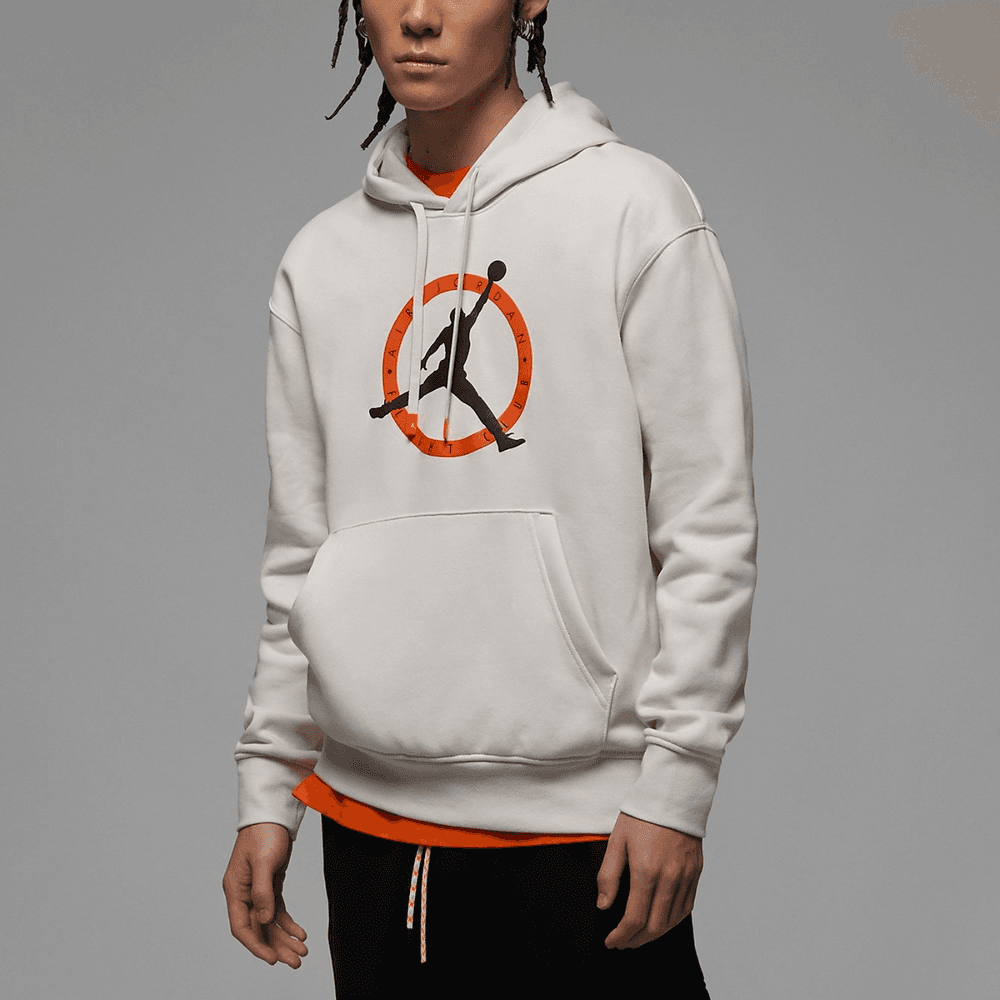 Худи Jordan M J Flt MVP GFX Fleece Hoodie Phantom Grey White - изображение 3