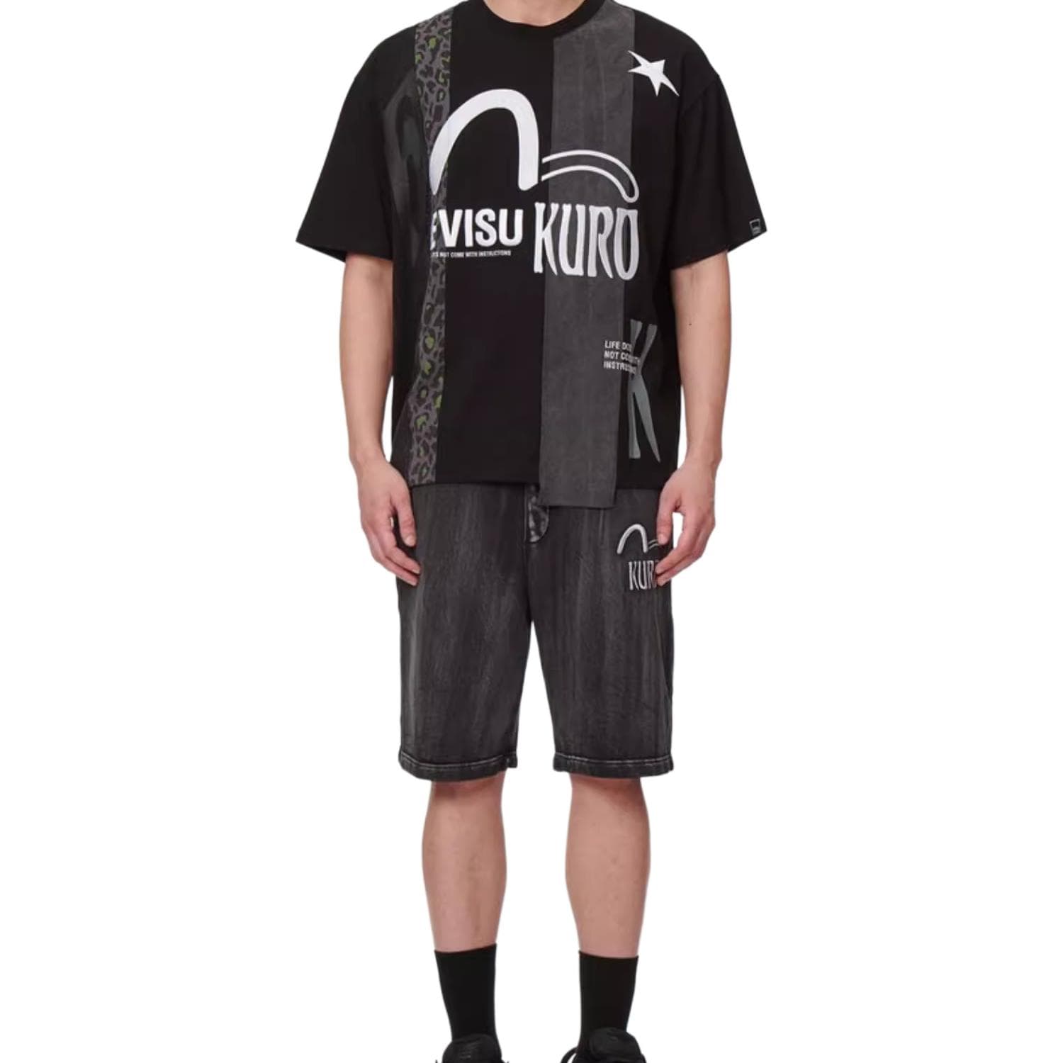 Шорты EVISU SS22 Shorts Black - изображение 6