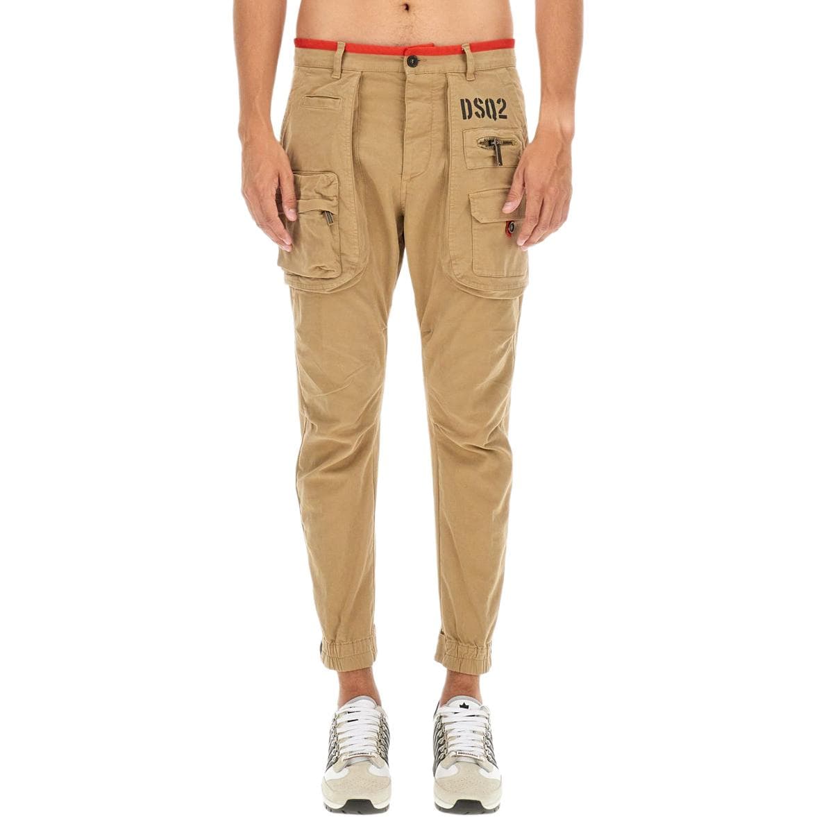 Штаны DSQUARED2 FW23 Logo Print Tapered Pants - изображение 3