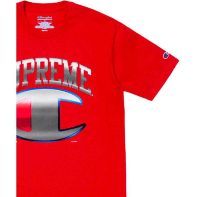 Футболка Supreme x Champion SS19 Tee Red - изображение 4