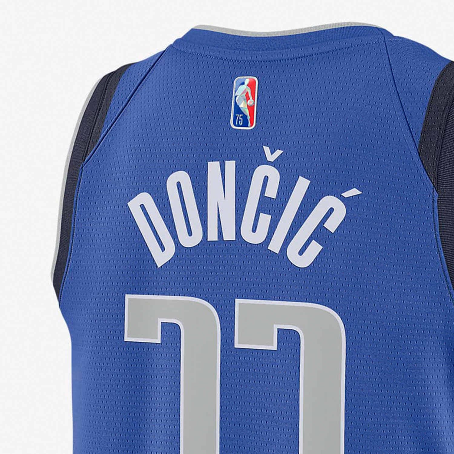 Баскетбольная майка Nike NBA Swingman Jersey Dallas Mavericks Luka Doncic 77 Blue - изображение 4