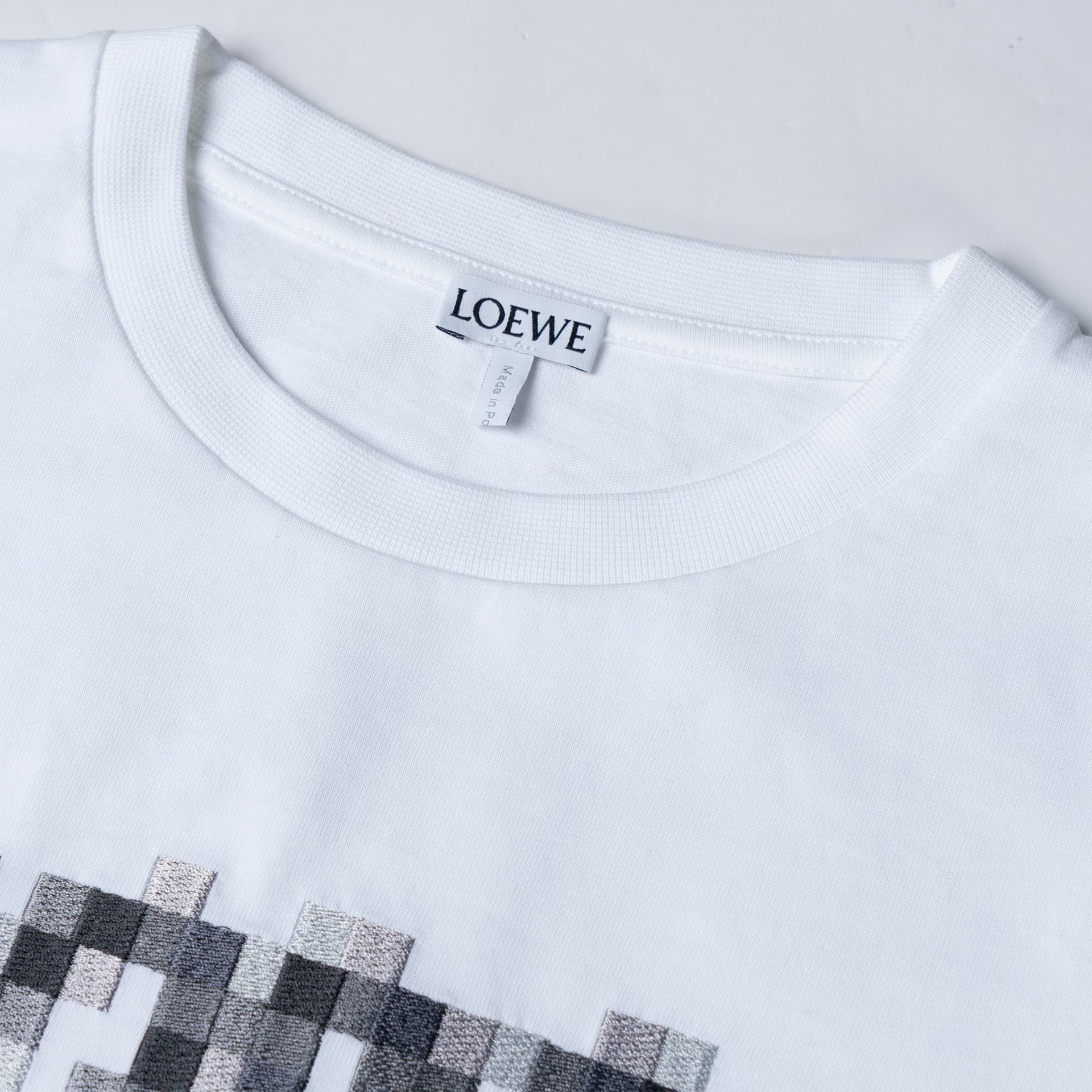 Футболка LOEWE Pixel Anagram T-Shirt White - изображение 6