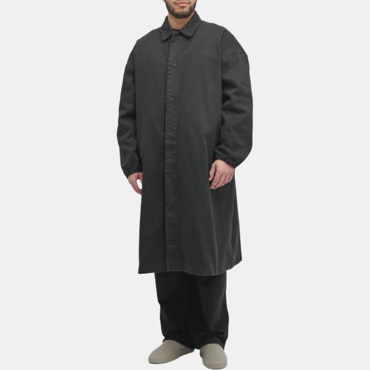 Пальто Fear of God Essentials Car Coat Overdye Black Denim - изображение 4