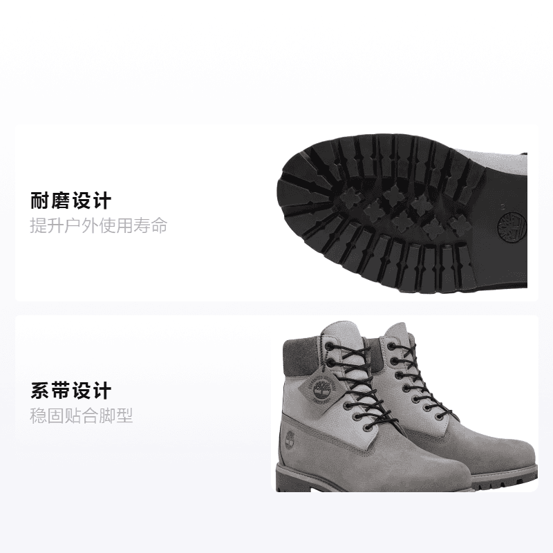 Ботинки уличные Timberland Premium Grey - изображение 2