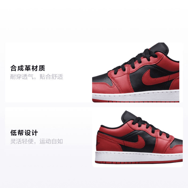 Кроссовки для баскетбола Jordan Air Jordan 1 Low GS - изображение 2