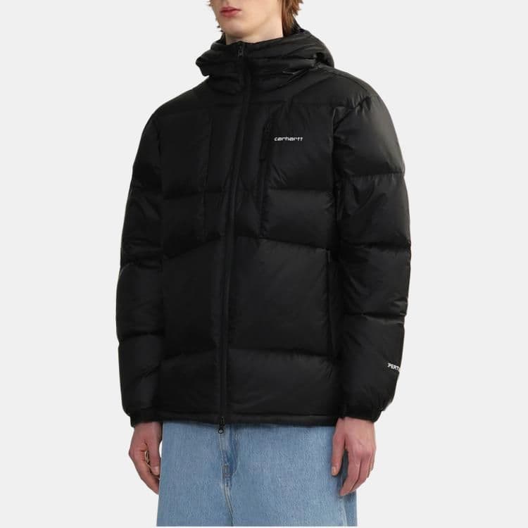 Зимняя куртка Carhartt WIP Logo Embroidered Down Jacket Black - изображение 4