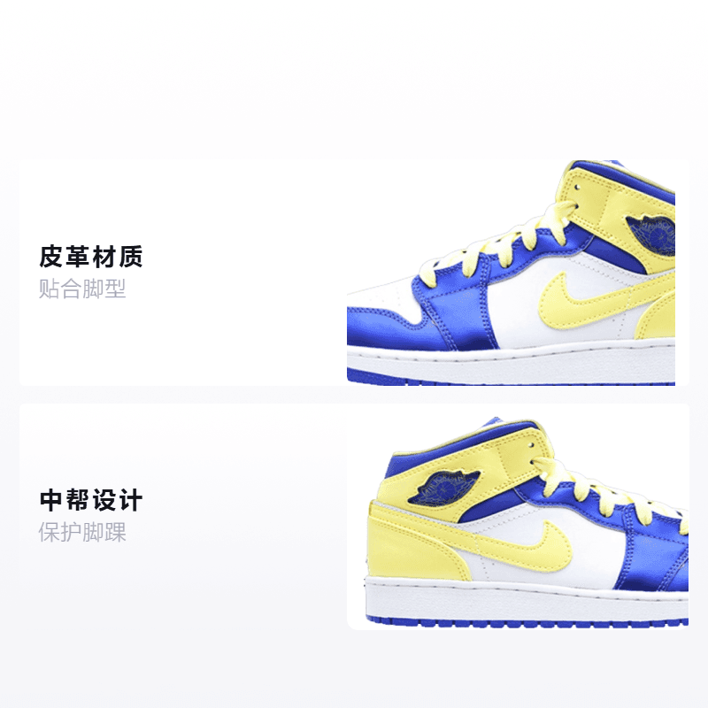 Кроссовки для баскетбола Jordan Air Jordan 1 Mid White Black Hyper Pink GS - изображение 2