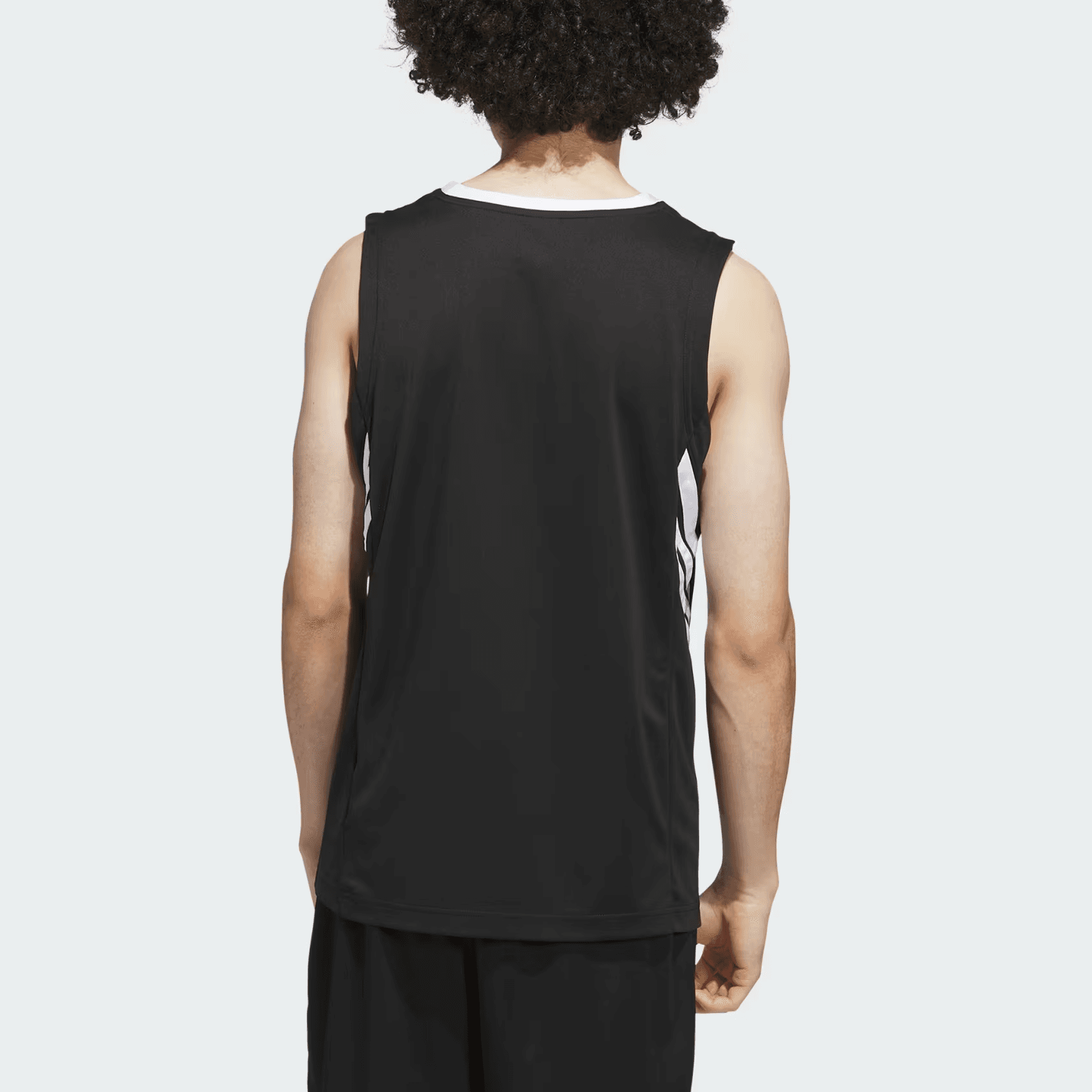 Баскетбольная майка adidas Basketball 3-Stripes Black/White - изображение 3