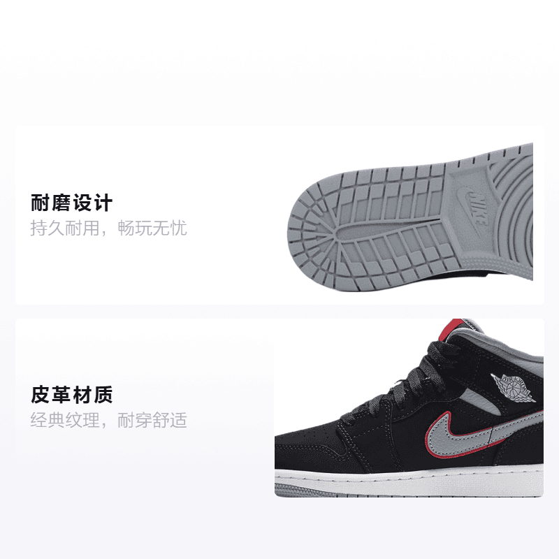 Кроссовки для баскетбола Jordan Air Jordan 1 Mid GS - изображение 2
