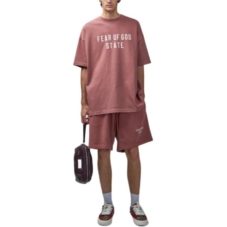 Футболка Fear of God Essentials Heavy Crewneck Crimson - изображение 3