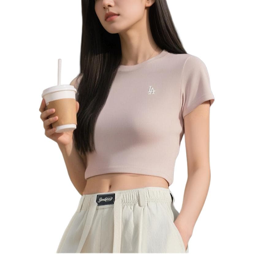 Футболка MLB BASIC SMALL LOGO Slim Crop T — фото 4