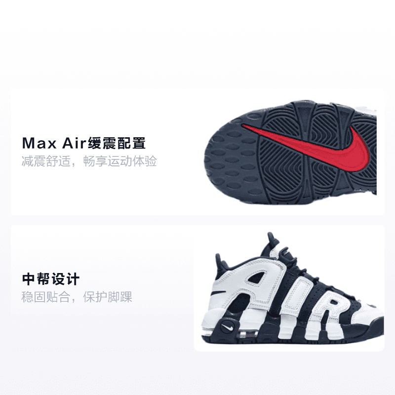 Кроссовки для баскетбола Nike Air More Uptempo BP - изображение 2