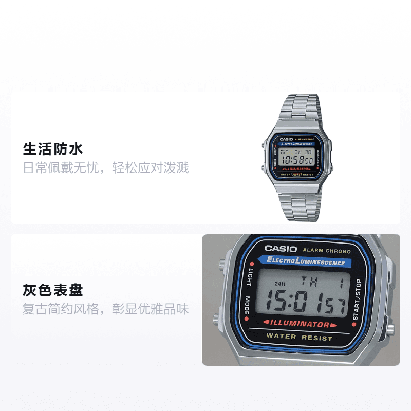 Часы Casio A168WA-1A2WJR - изображение 2