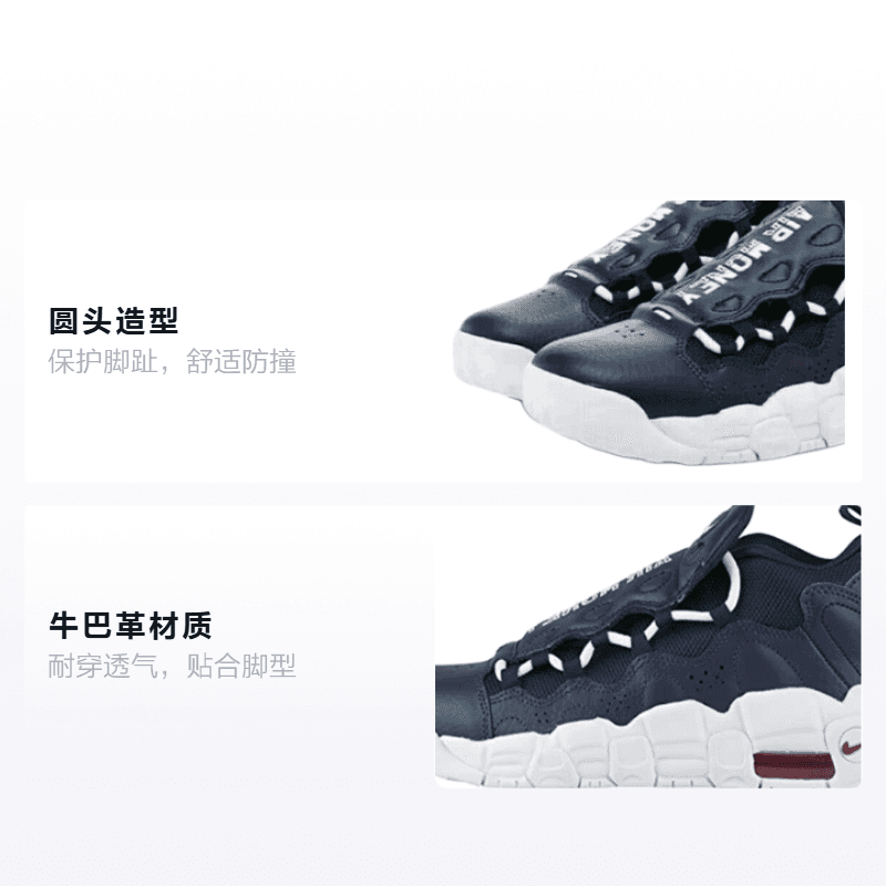 Кроссовки для баскетбола Nike Air More Money Obsidian GS - изображение 2