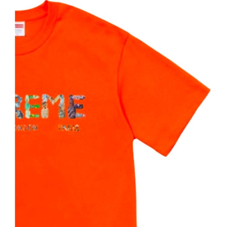 Футболка Supreme SS18 Rocks Tee Orange LogoT - изображение 3