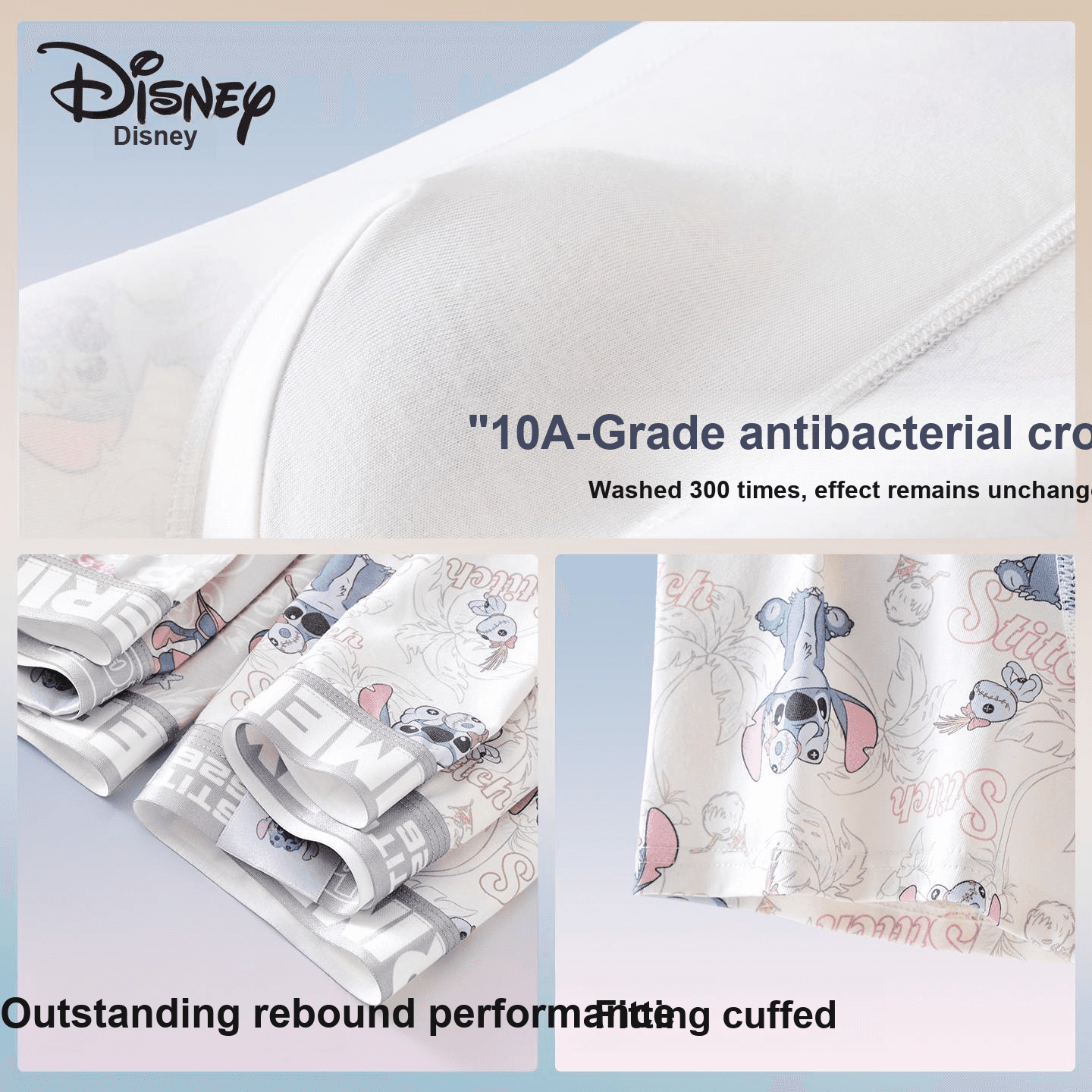 Трусы Disney Stitch Collection DSN043# Стич Настольный Сумка для покупок Подарочный набор 3 шт Мужские Боксеры - изображение 5