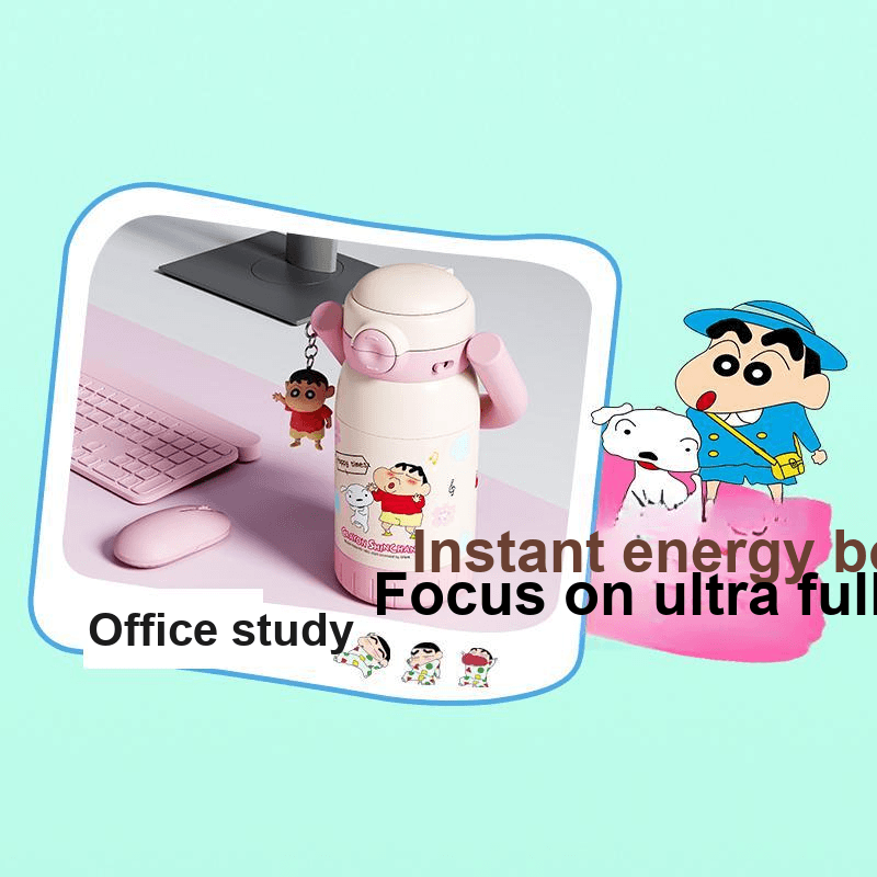 Crayon Shinchan Кукла с объемной конструкцией Dual Прохлада Ледяной Мастер Сохраняет тепло Термокружки 680 мл - изображение 3
