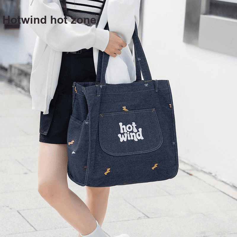 Мини-сумка Hotwind Сумка через плечо Джинсовый синий Женская - изображение 5