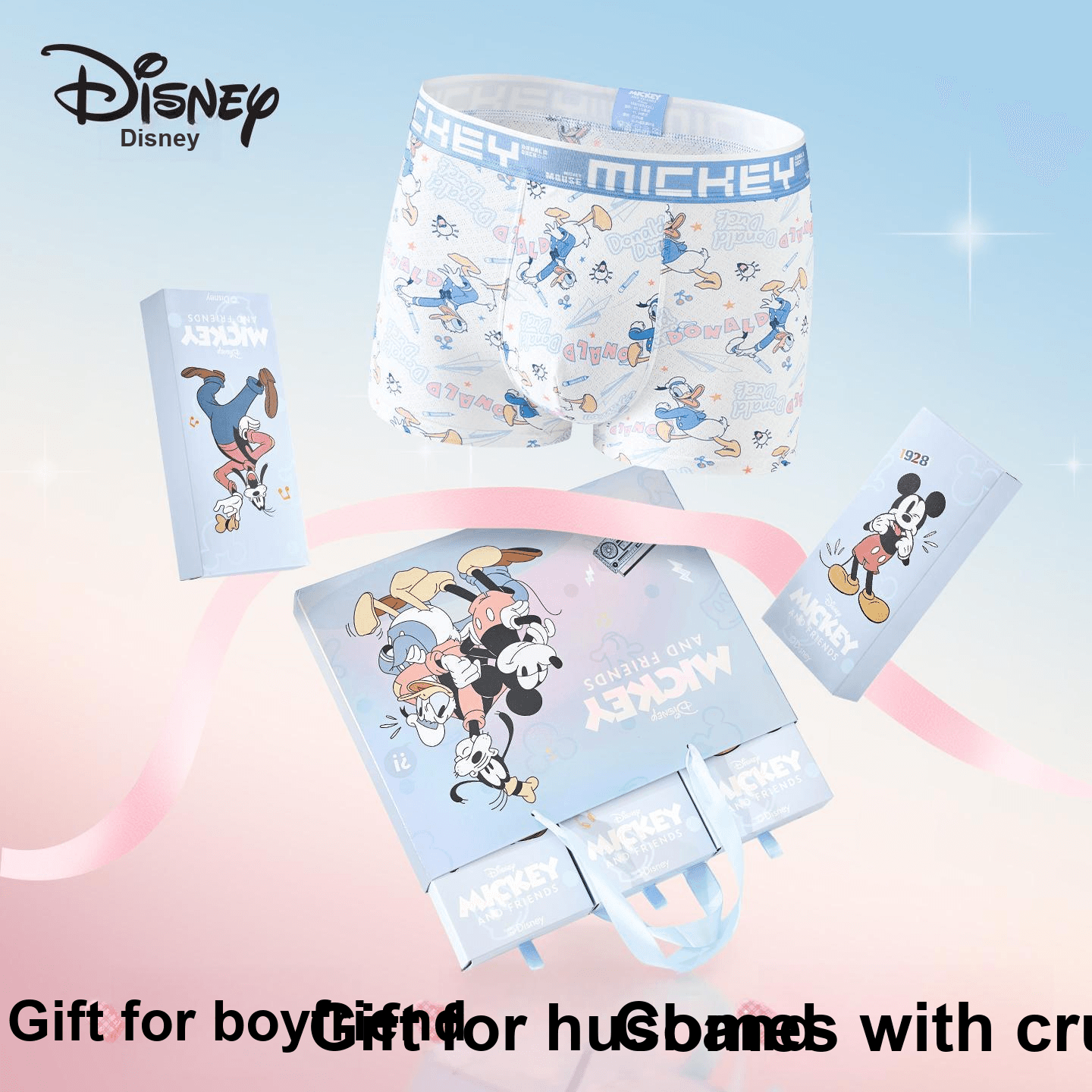 Трусы Disney Mickey Mouse Collection Дональд Дак Коллекция Боксеры Men's Box 3 шт - изображение 6