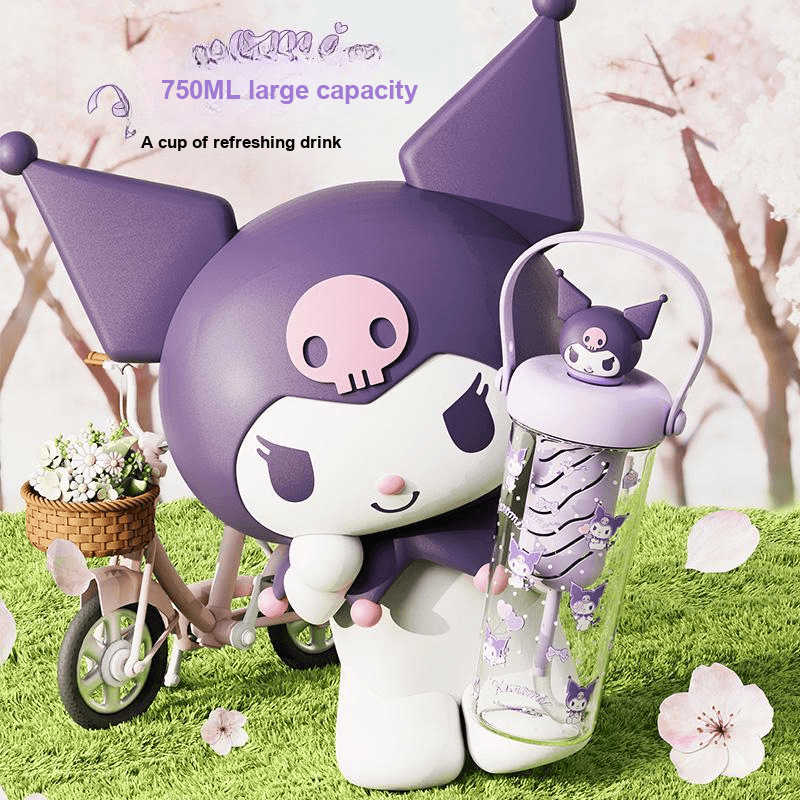 Sanrio Хелло Китти My Melody Пластиковый Стакан Для Воды Привлекательный Милый Мультяшный Рисунок Большой Объем Портативный 750 Мл - изображение 2