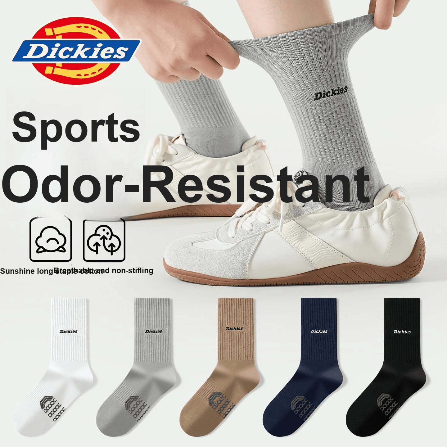 Носки Dickies Носки Crew Унисекс Сумка для покупок 5 пар - изображение 3