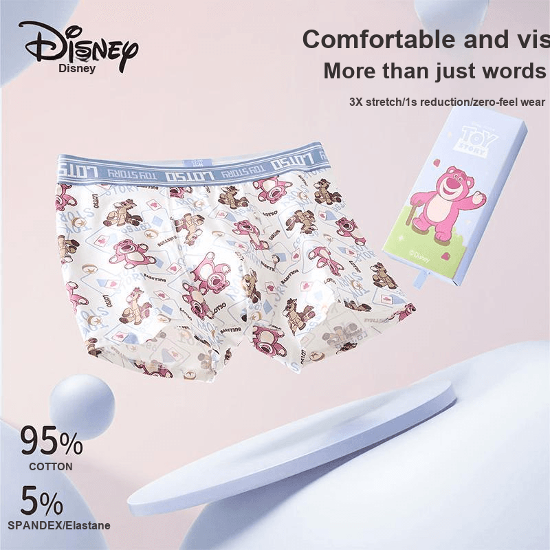 Трусы Disney Strawberry Bear Series DSN041# Лотсо Red Heart Пони Настольный Сумка для покупок 3 шт Мужской Боксеры - изображение 5