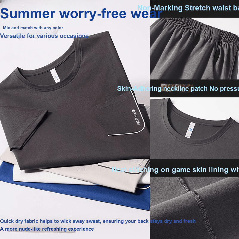 Пижама HLA The Most Breathable Пижамный комплект волшебных цветов Мужская Сумка для покупок - изображение 4
