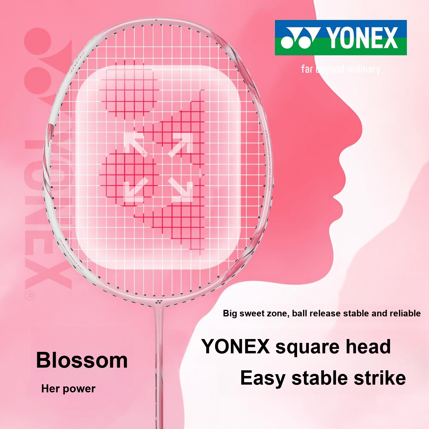 YONEX AstroX AX1 Цельноугольные Ракетки для Бадминтона Атакующий Тип Тяжелая Голова Жесткая Стержень Продвинутый Уровень - изображение 4