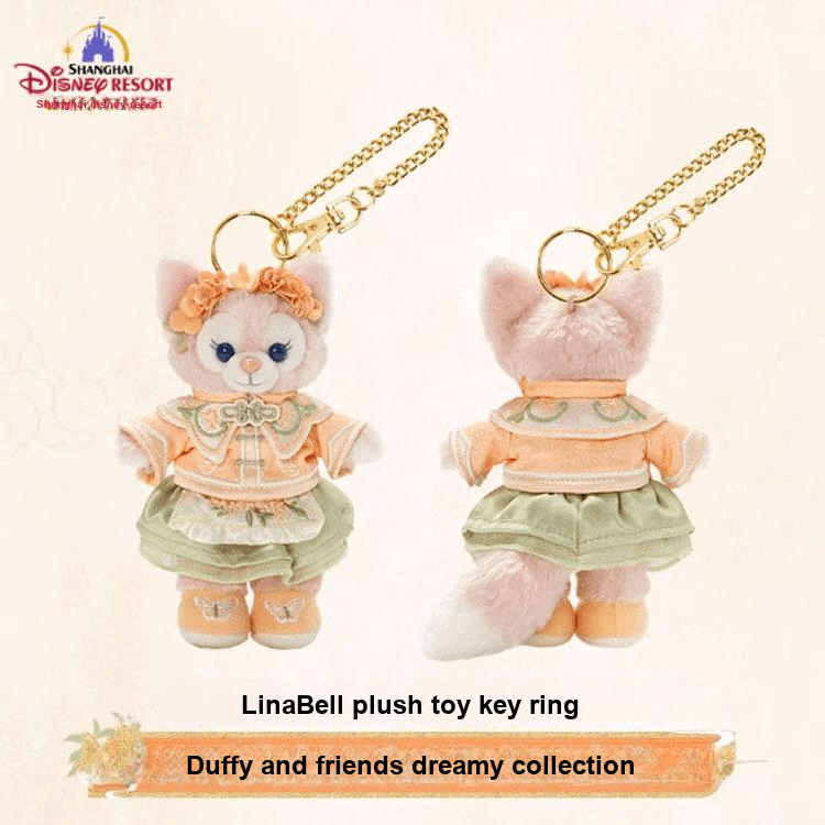 Disney x DISNEYLAND Duffy Floral Dreamy Collection Линабелл Ключница Милый Стиль Плюшевые Брелоки Шанхай Дисней - изображение 3
