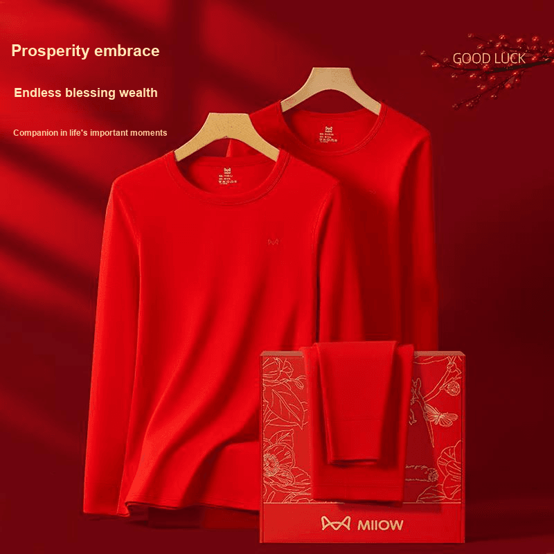 Трусы MIIOW Prosperity Zodiac Year Collection Термический Набор "Магия Цветов" Женский Красный - изображение 3