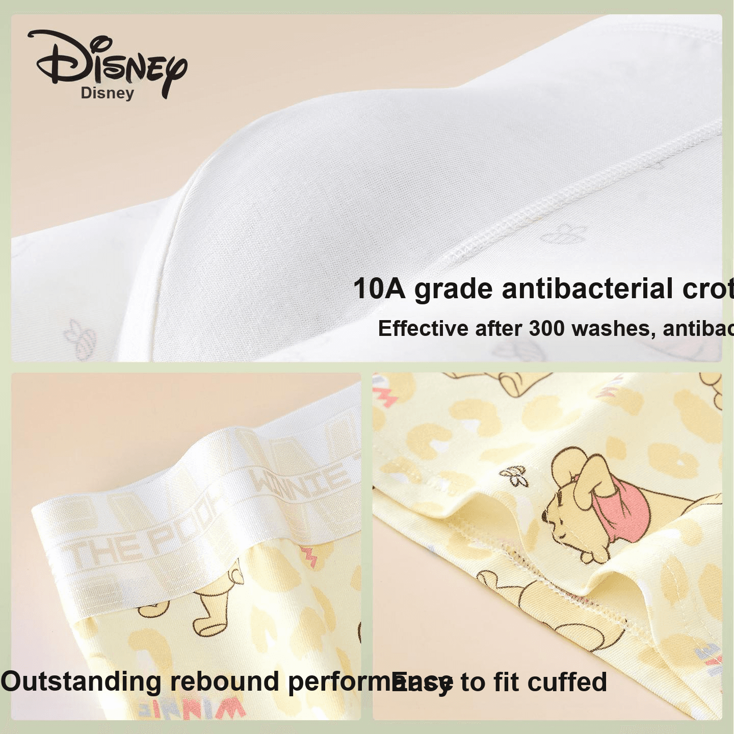Трусы Коллекция Disney Winnie The Pooh DSN048# Винни-Пух Винни Настольный Сумка для покупок 3 шт Мужские боксеры - изображение 6