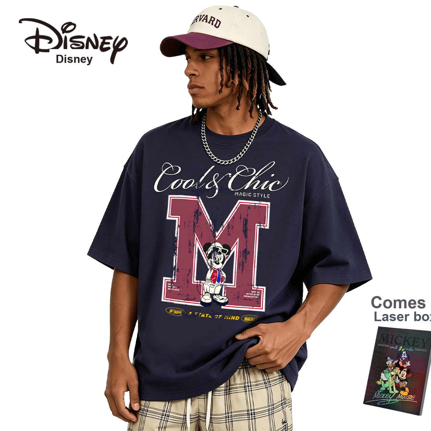 Футболка Disney Mickey SERIES Королевский синий [60 шт. охлаждение] Набор в подарочной коробке Унисекс T-рубашки - изображение 2