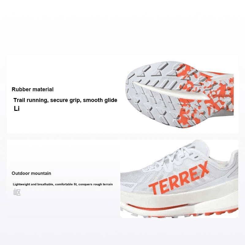 Кроссовки для бега adidas Terrex AGRAVIC SPEED Ultra Low Top Trail Беговые кроссовки Мужской Белый и оранжевый - изображение 1