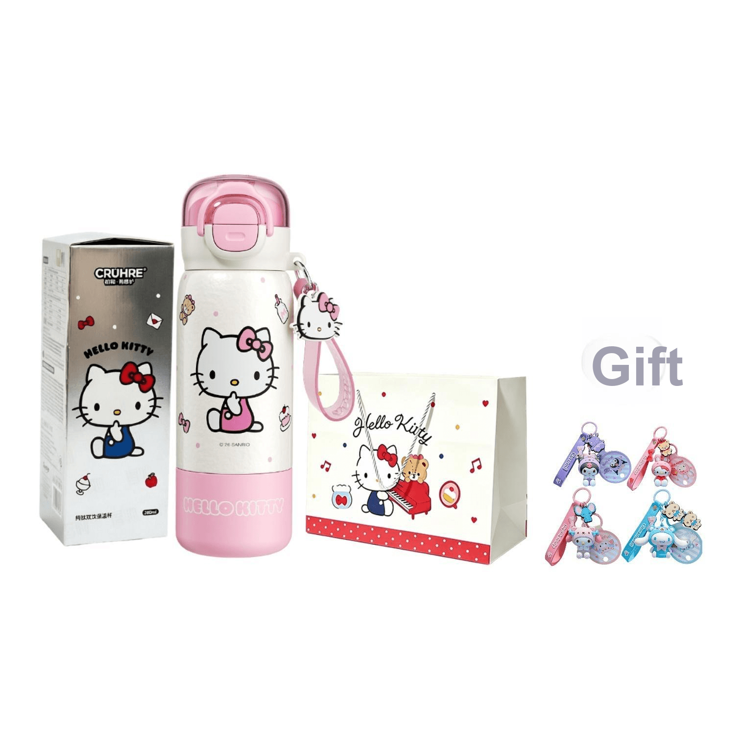 Санрио X Cruhre Chuhe Совместная модель Чистый титан THERMOS Подстаканник Высококачественная Чашка для воды - изображение 1
