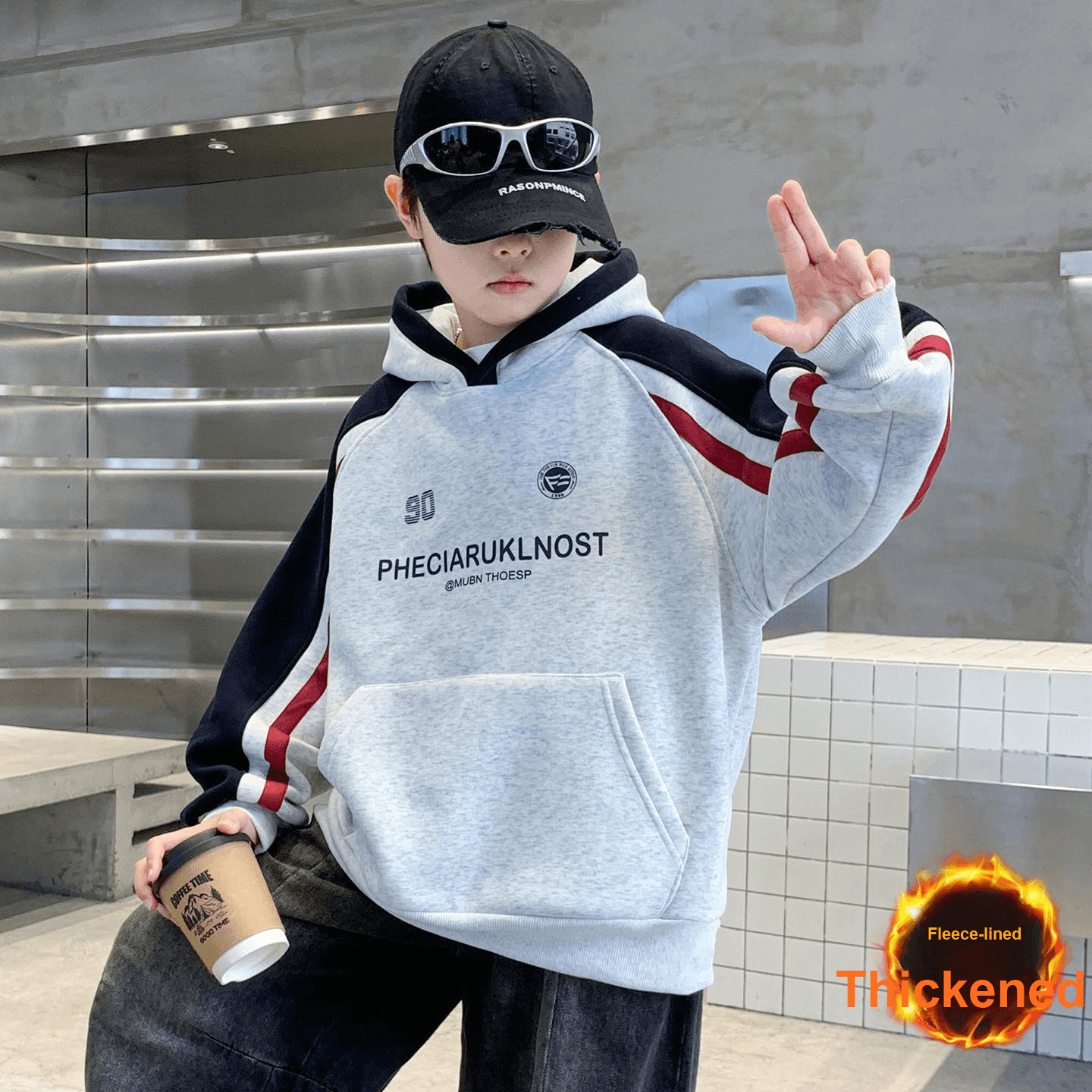Кофта EASTERN CAMEL Серый KIDS Свитшоты - изображение 7