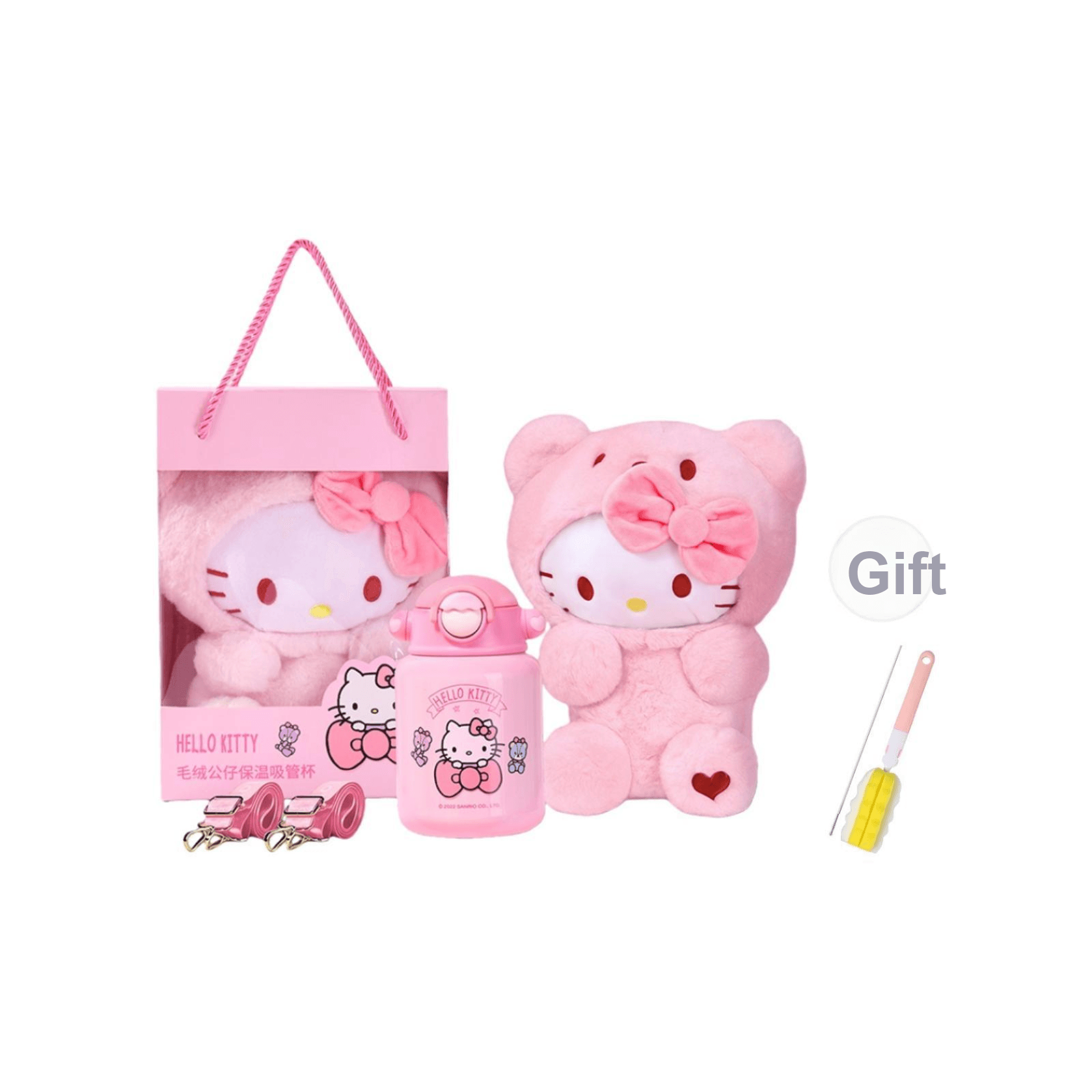 Санрио Hello Kitty Мультяшный Термокружка Привлекательный Настольный Милый стиль Мягкая игрушка Коробка Креативный - изображение 2