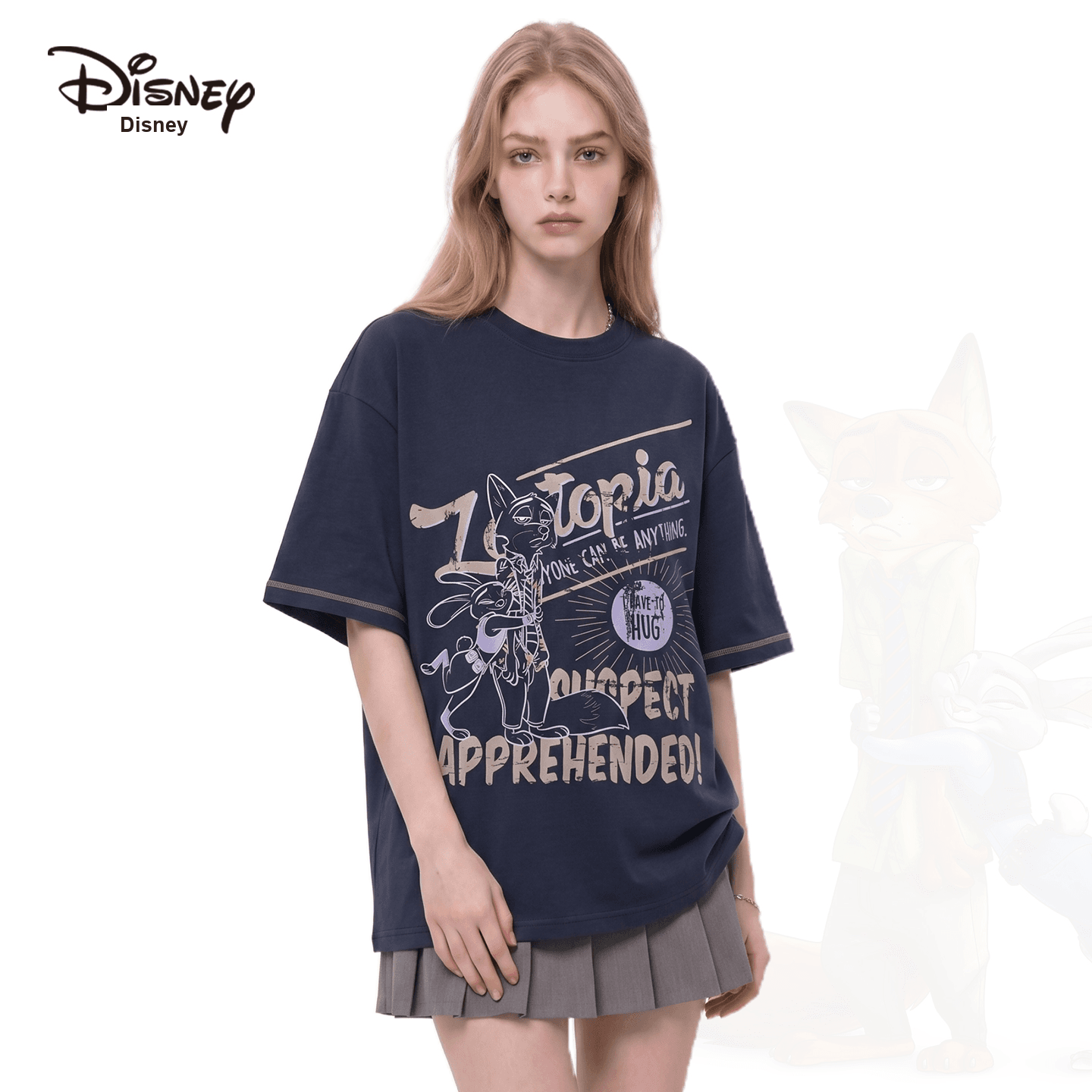 Футболка Disney Zootopia Королевский синий (Лазерный Gift Box Set) Унисекс Футболки - изображение 3