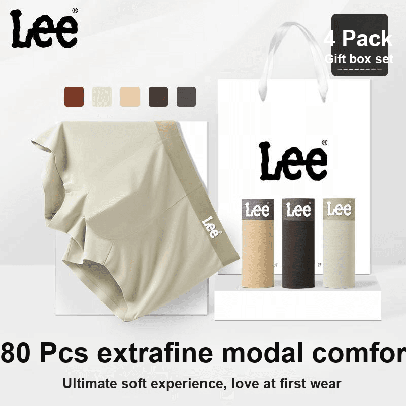 Трусы Lee Нижнее белье Подарочная коробка Мужской 10A Grade Антибактериальный Sports Breathable Подростки Боксеры - изображение 2