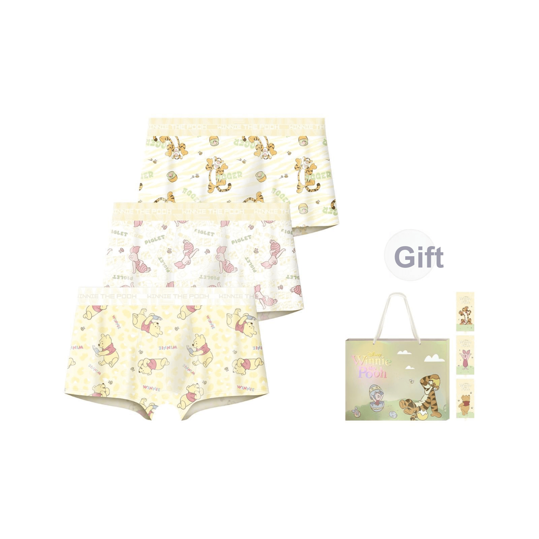 Трусы Коллекция Disney Winnie The Pooh DSN048# Винни-Пух Винни Настольный Сумка для покупок 3 шт Мужские боксеры - изображение 1