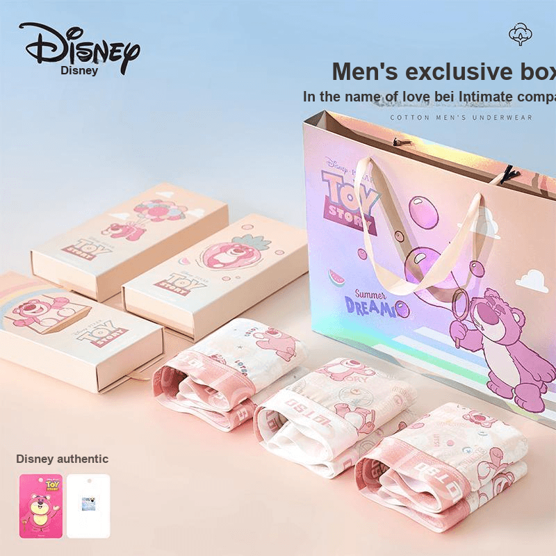 Трусы Disney DSN046# Лотсо Orange Настольный Сумка для покупок 3 шт Мужские Боксеры - изображение 2