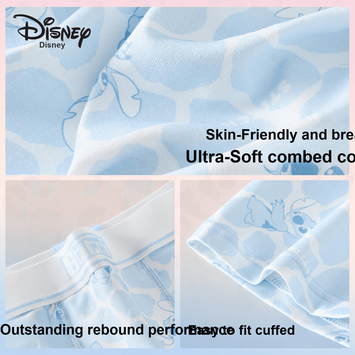 Трусы Disney Stitch Collection Боксеры Мужской Сумка для покупок Подарочный набор 3 шт - изображение 5