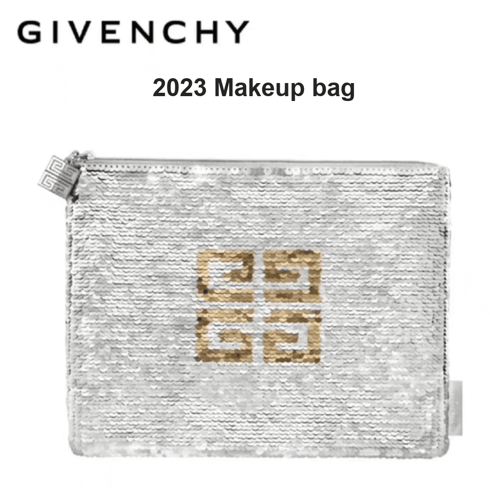 GIVENCHY Серебряные косметички с блестками - изображение 2
