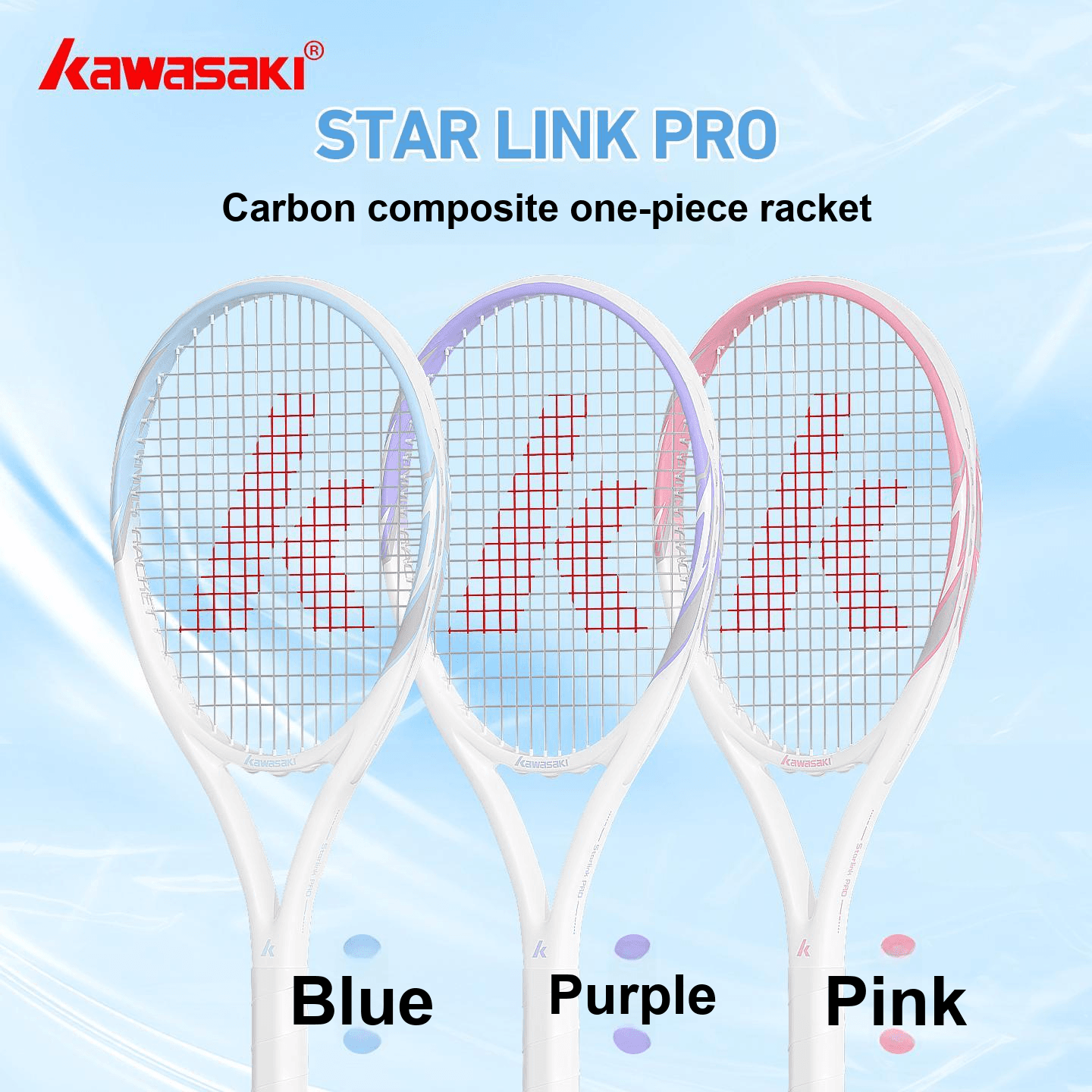 Kawasaki Galaxy Series Starlink PRO 290 г 113 кв. дюймов Унисекс Теннисные ракетки - изображение 5