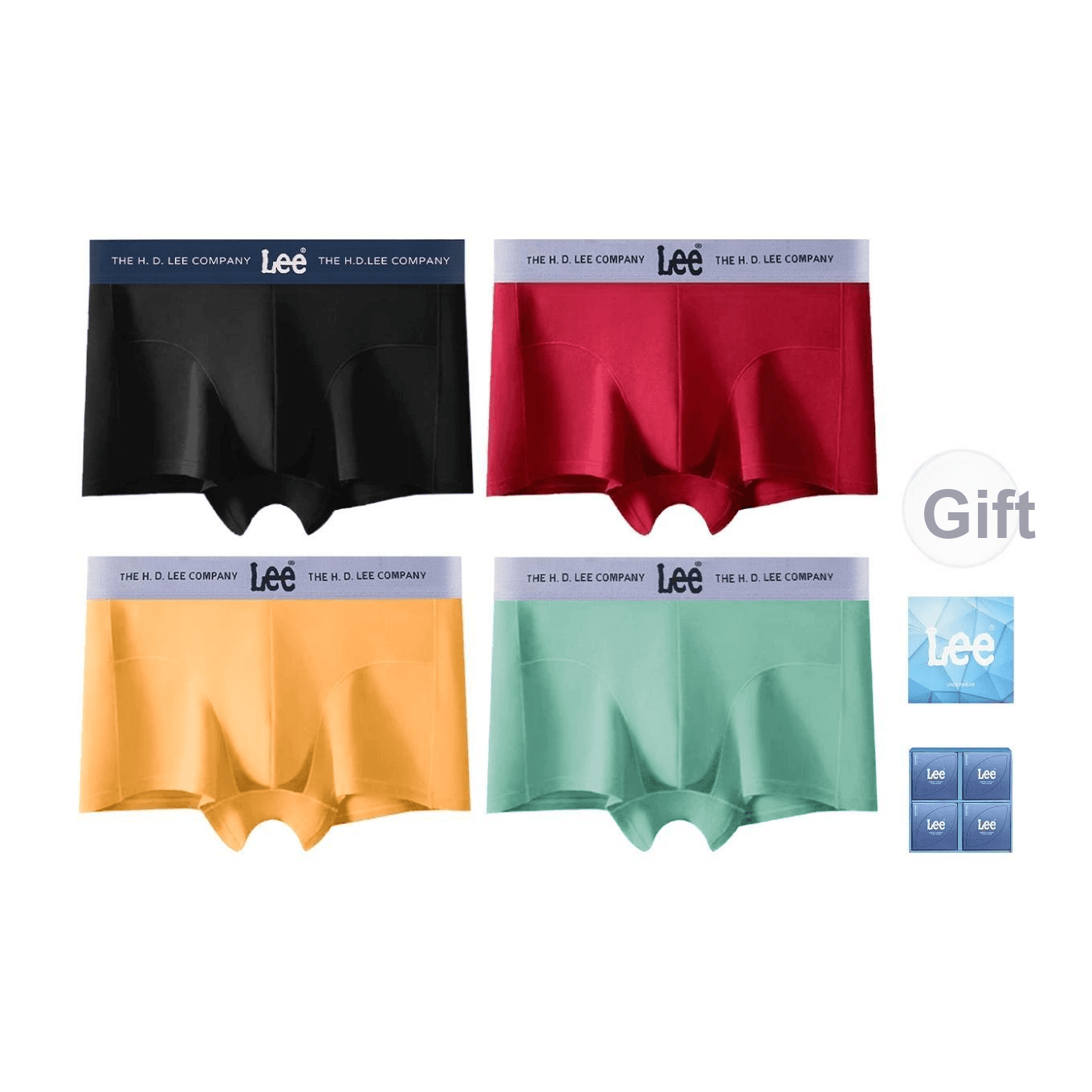 Трусы Lee Classic 101 Трусы Мужские Коробка из 4 Штук - изображение 1