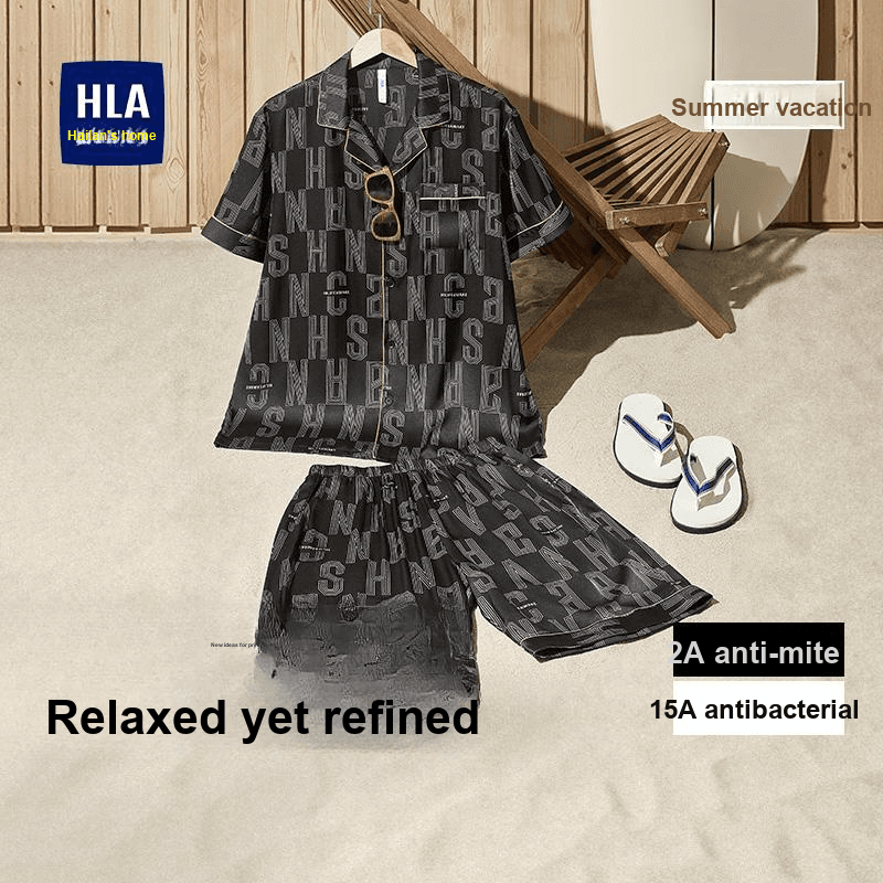 Пижама HLA Geometric Trend Series 8002 [Сумка для покупок включена] Мужской комплект пижам - изображение 5