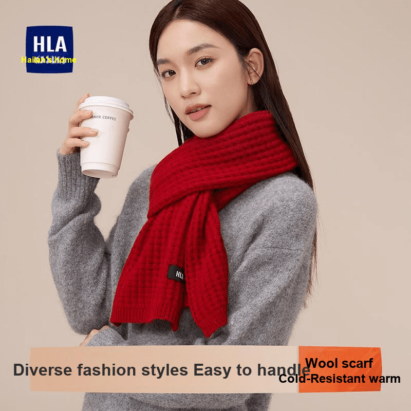 Шарф Шарфы из овечьей шерсти HLA Knit Унисекс - изображение 5