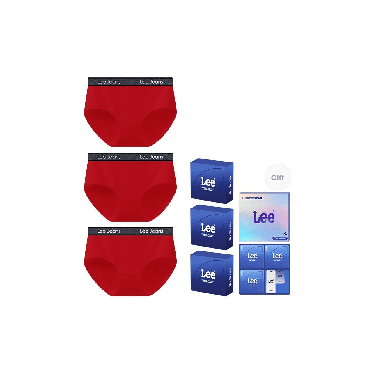 Трусы Lee Classic 101 Трусы Женские Коробка из 3 Штук - изображение 4
