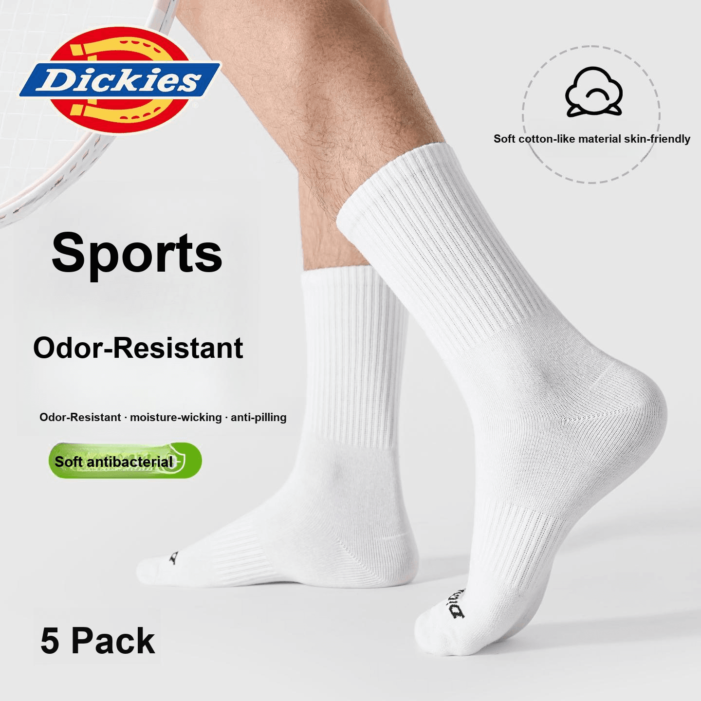 Носки Dickies Носки Crew Унисекс Сумка для покупок 5 пар - изображение 3
