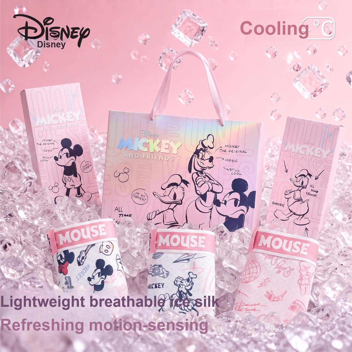 Трусы Disney Mickey Mouse Collection Дональд Дак Коллекция Боксеры Мужской Сумка для покупок Подарочный набор 3 шт - изображение 3